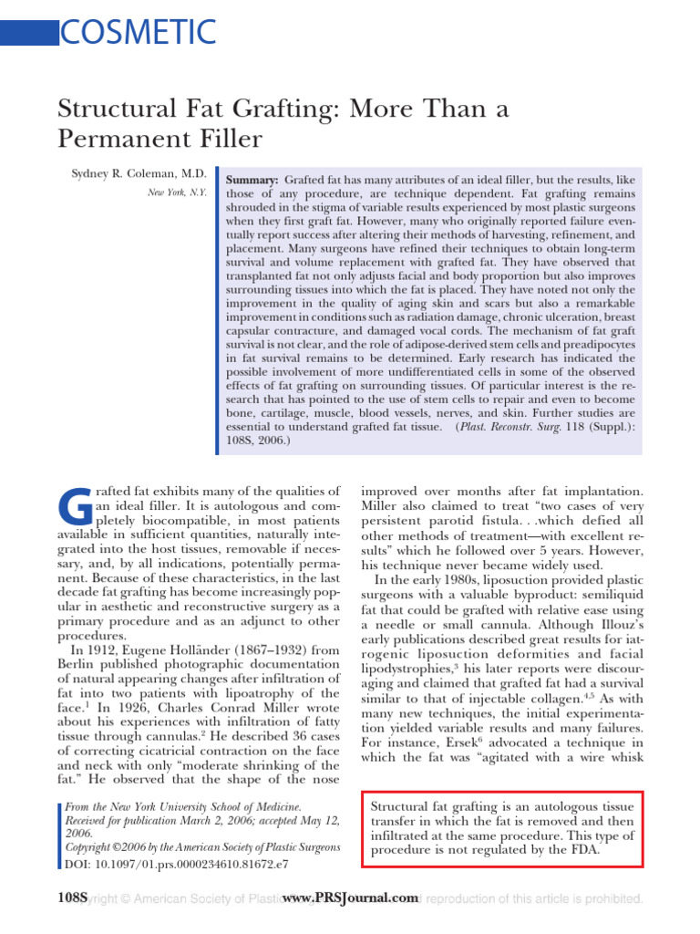 Advancements in Structural Fat Grafting | PDF | Adipocyte