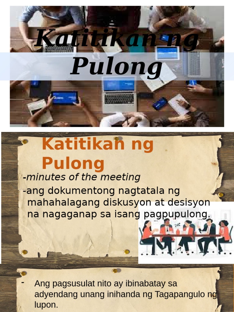 Aralin 7 Katitikan NG Pulong | PDF