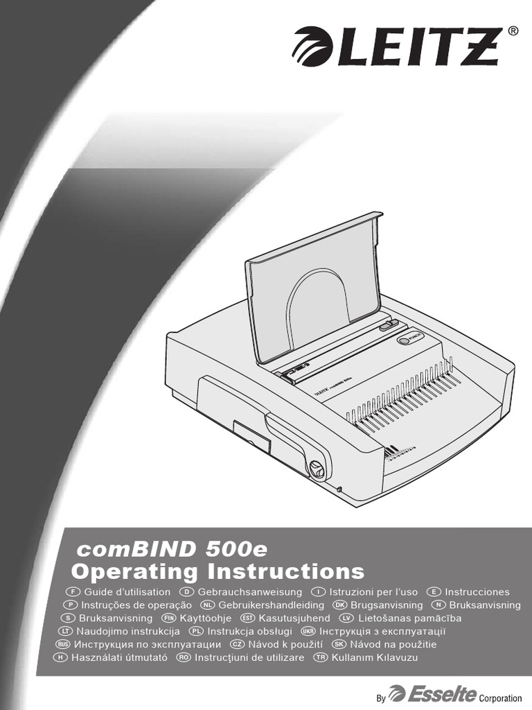 Leitz Combind-500e | PDF | Fuse (Electrical) | Mains Electricity