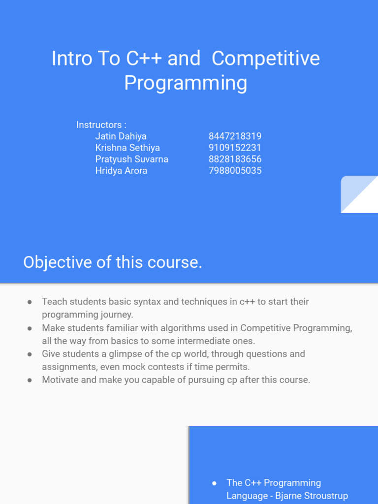 Week 1 - Introduction To C++ and Competitive Coding-1694802070673 3 ...