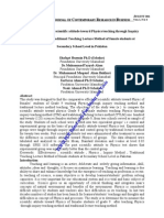 The Effectiveness of scientific attitude toward Physics teaching through Inquiry Method Verses Traditional Teaching Lecture Method of female students at Secondary School Level in Pakistan