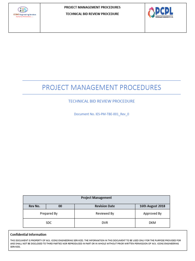 IES-PM-TBE-001 - Rev - 0 - Technical Bid Review Procedure | PDF ...
