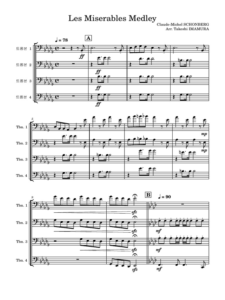 Les Miserables Medley | PDF