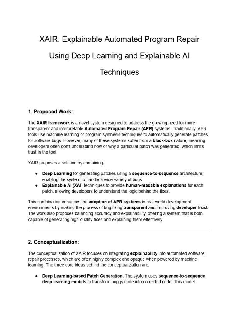 Explainable AI for Automated Bug Fixing | PDF | Software Bug | Deep ...