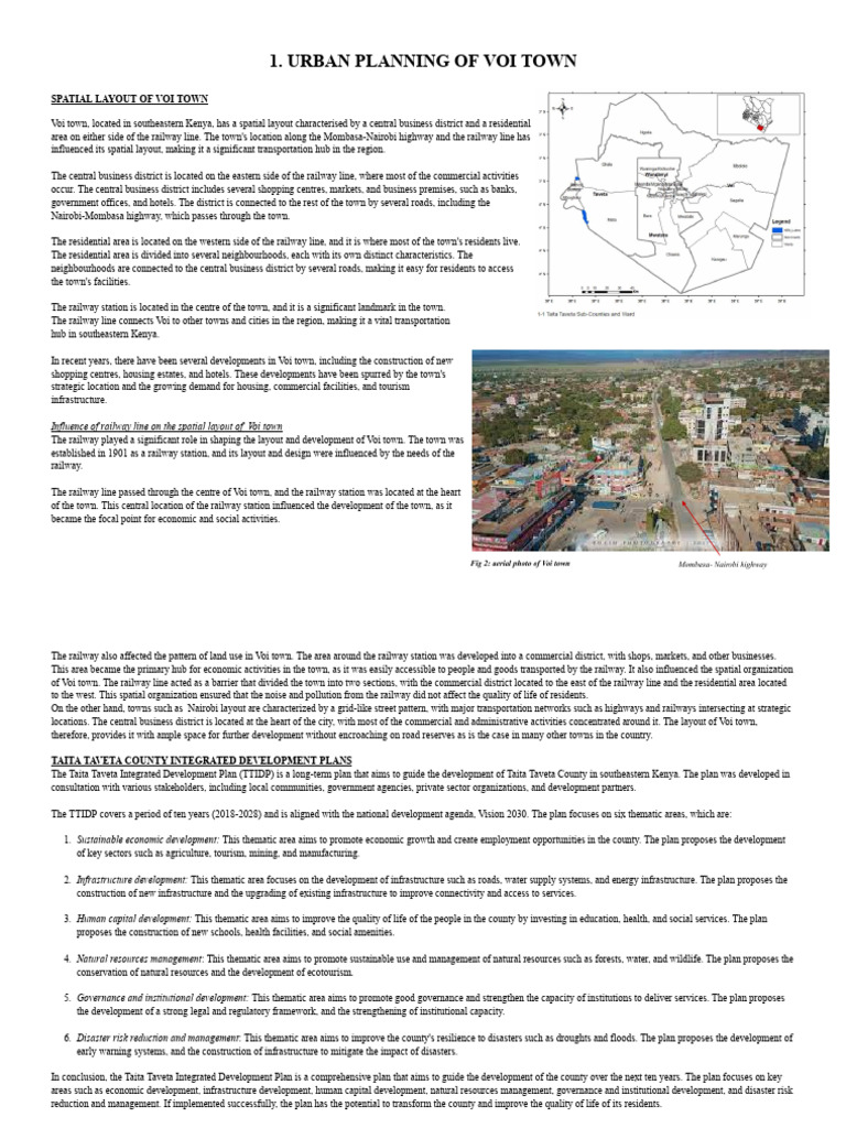 Urban Planning and Development in Voi | PDF | Infrastructure ...