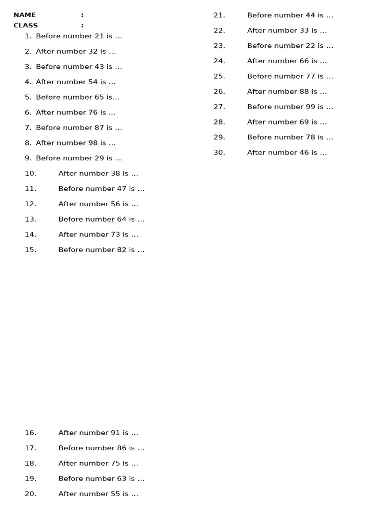 Klas 2 Num | PDF