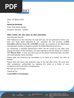 Company Letterhead
