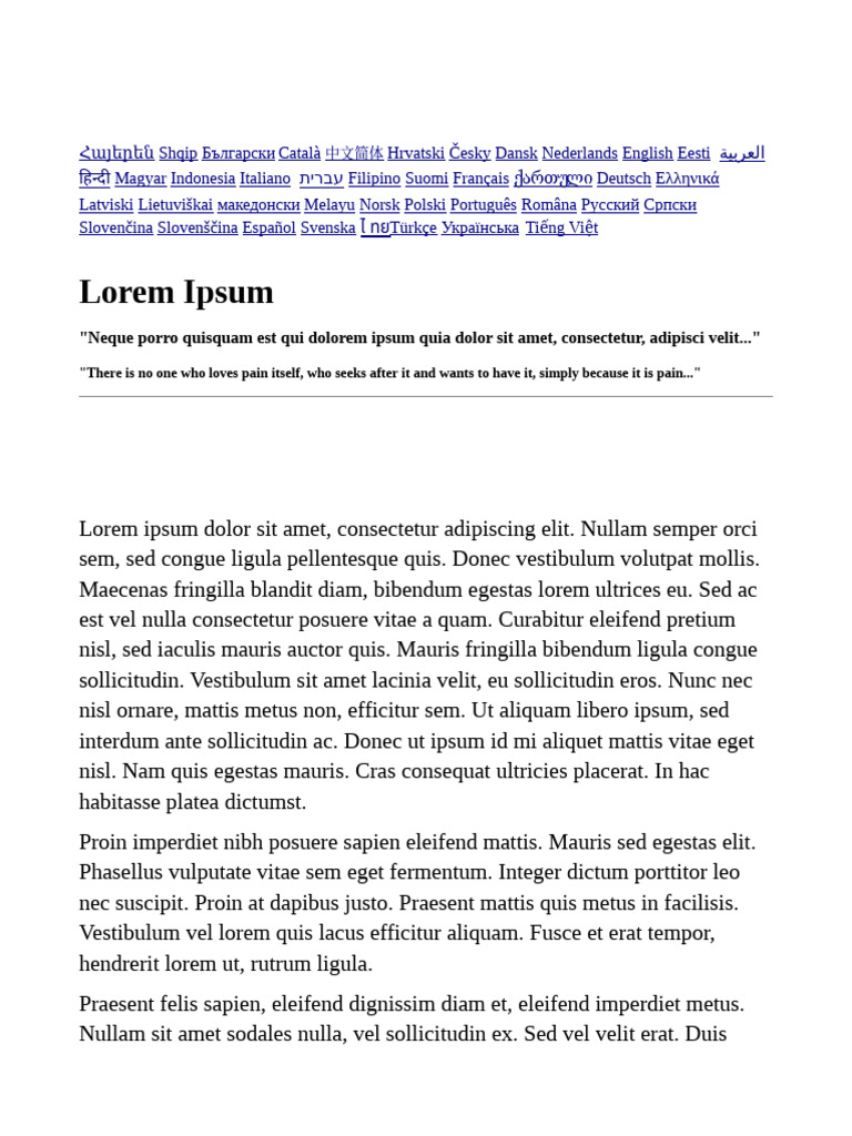 Multilingual Text Sample | PDF