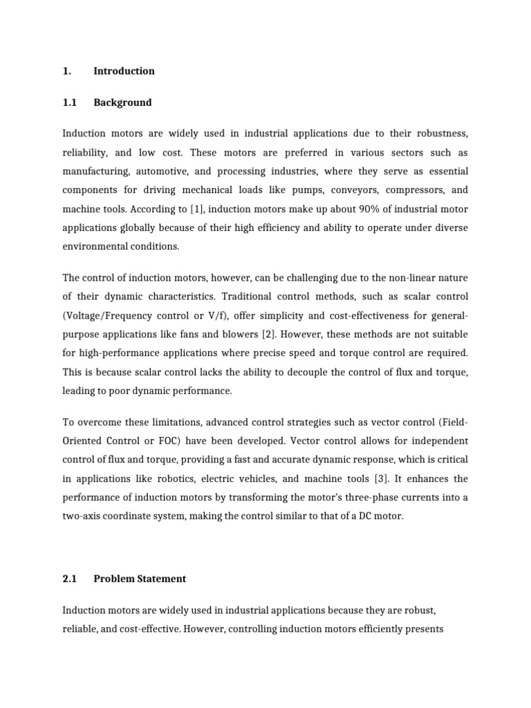 Control and Applications of Induction Motor Drives | PDF | Electric ...