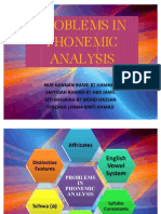 Problems in Phonemic Analysis