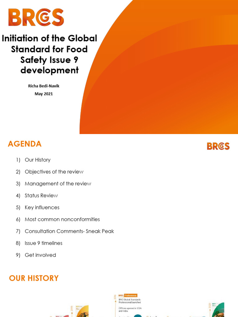 BRCGS Food Safety Standard Issue 9 Overview | PDF