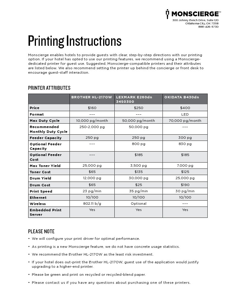 Printer Instructions PDF