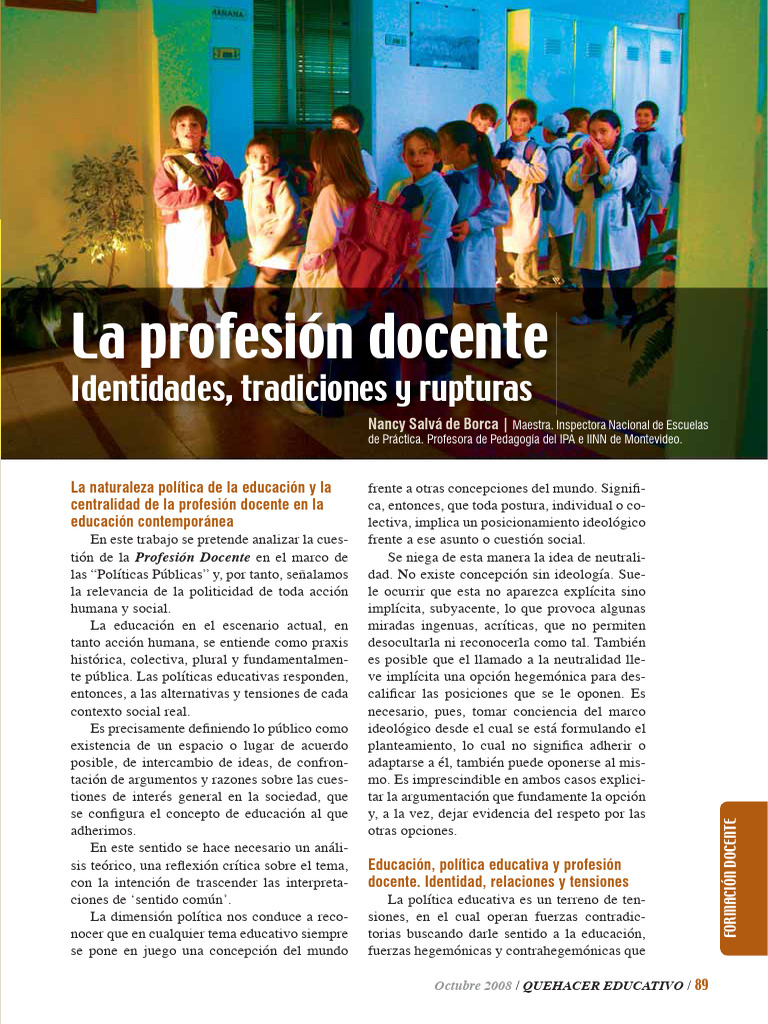 Política Educativa y Profesión Docente | PDF | Maestros | Enseñando