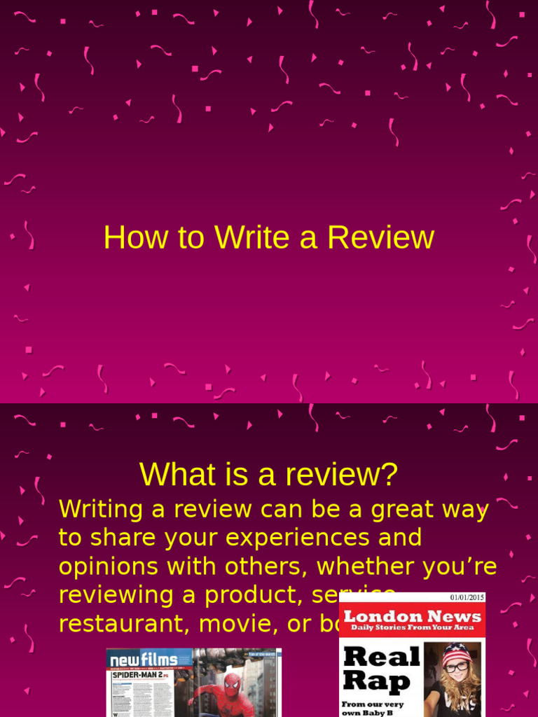 Guide to Writing Effective Reviews | PDF
