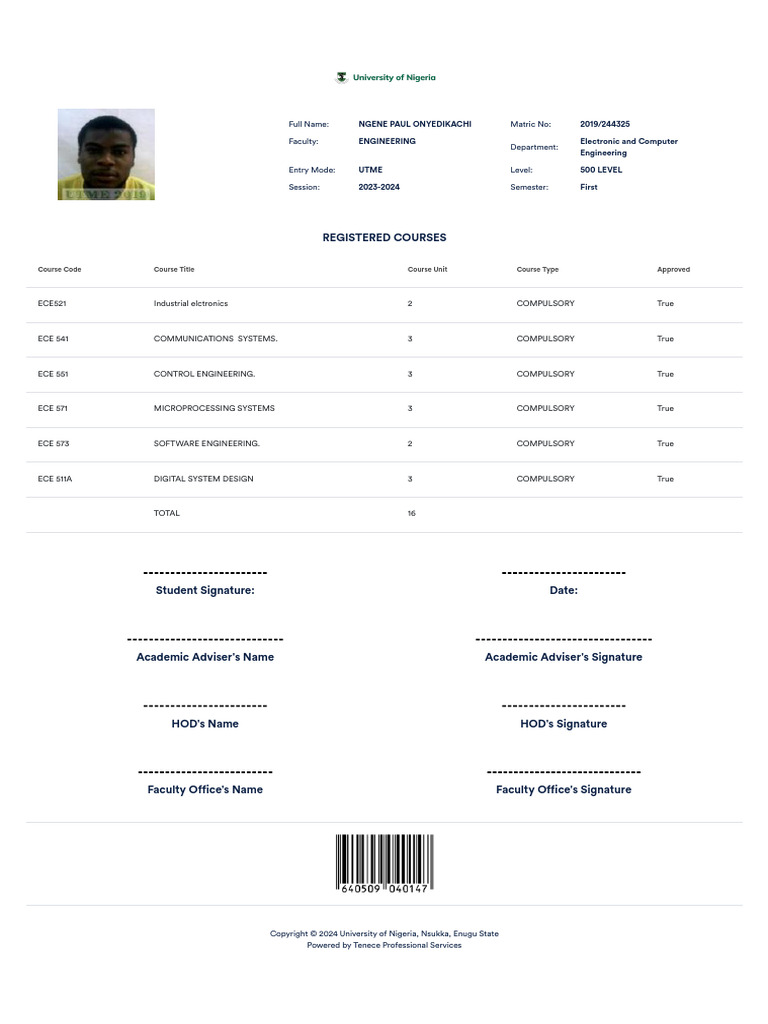 5yr Approved Course Form | PDF | Electronic Engineering | Computer Science