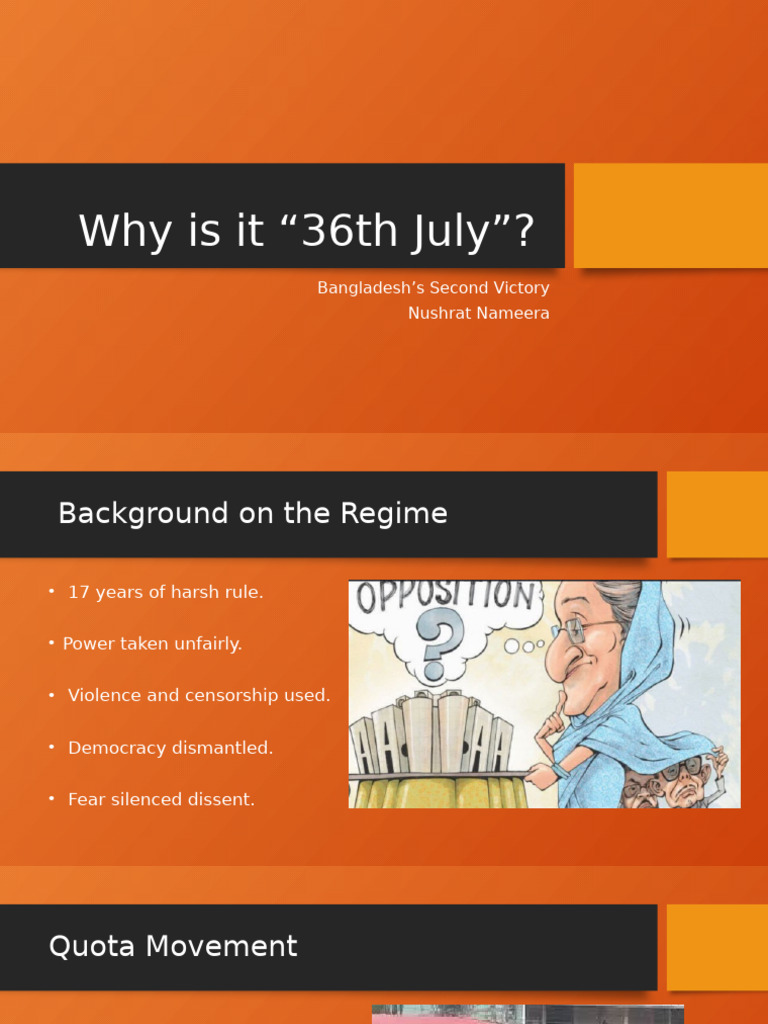 Bangladesh's 36th July: A New Dawn | PDF