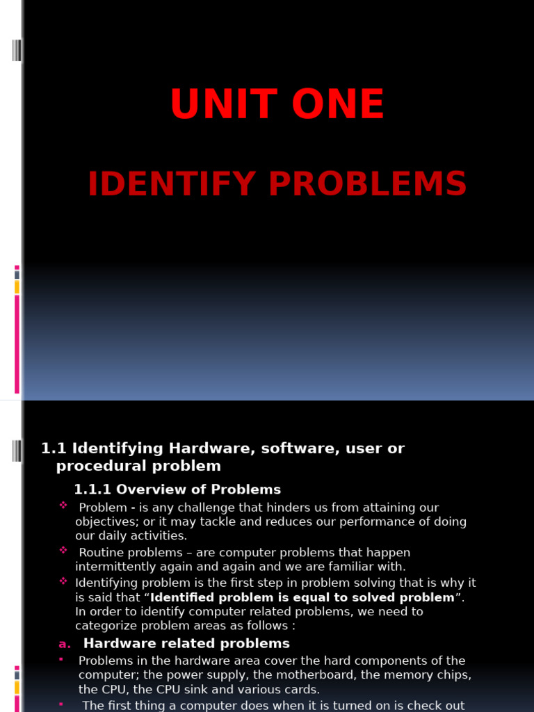 Group 1 PPT Final | PDF | Troubleshooting | Computer Hardware