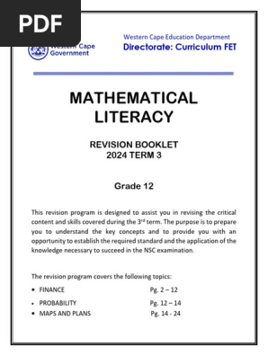 Mathematical Literacy Grade 12 Term 3