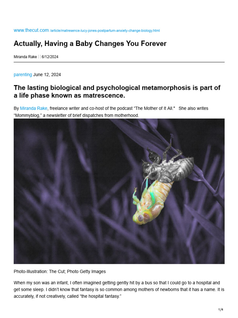 Actually Having A Baby Changes You Forever PDF Brain Mother
