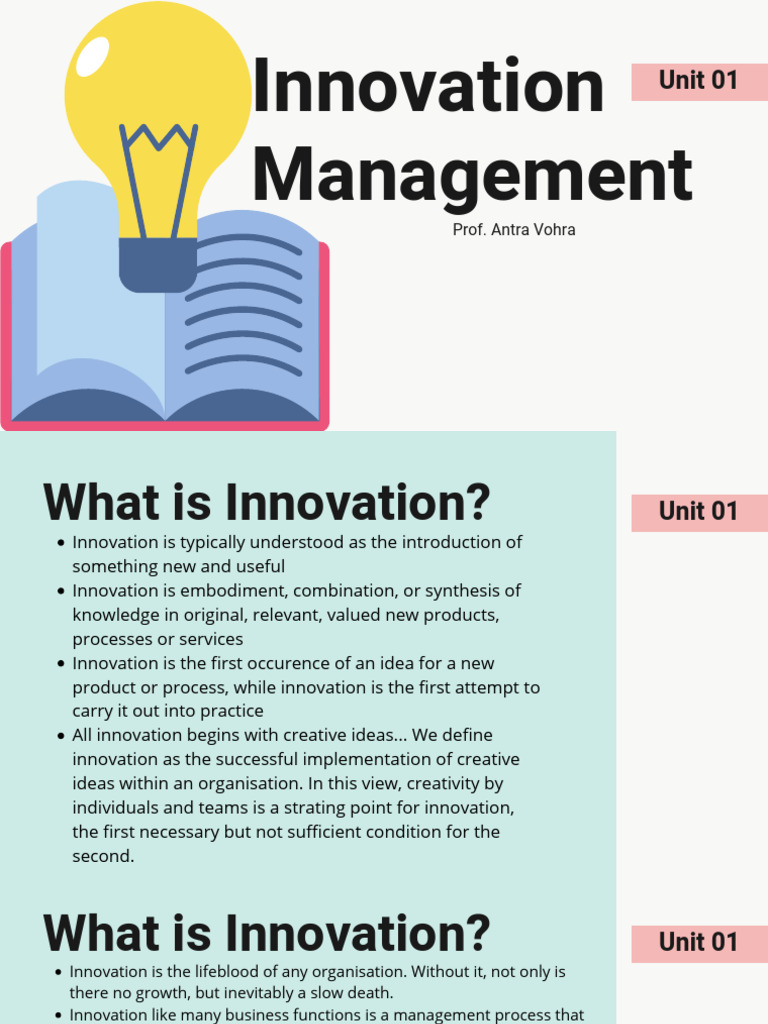 Understanding Innovation Management | PDF | Innovation | Radio ...