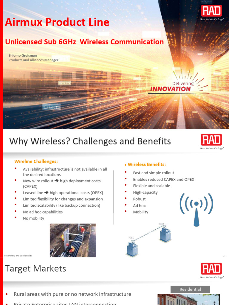 Sub 6GHz PTP/PTMP Solutions Overview | PDF | Cellular Network | Radio
