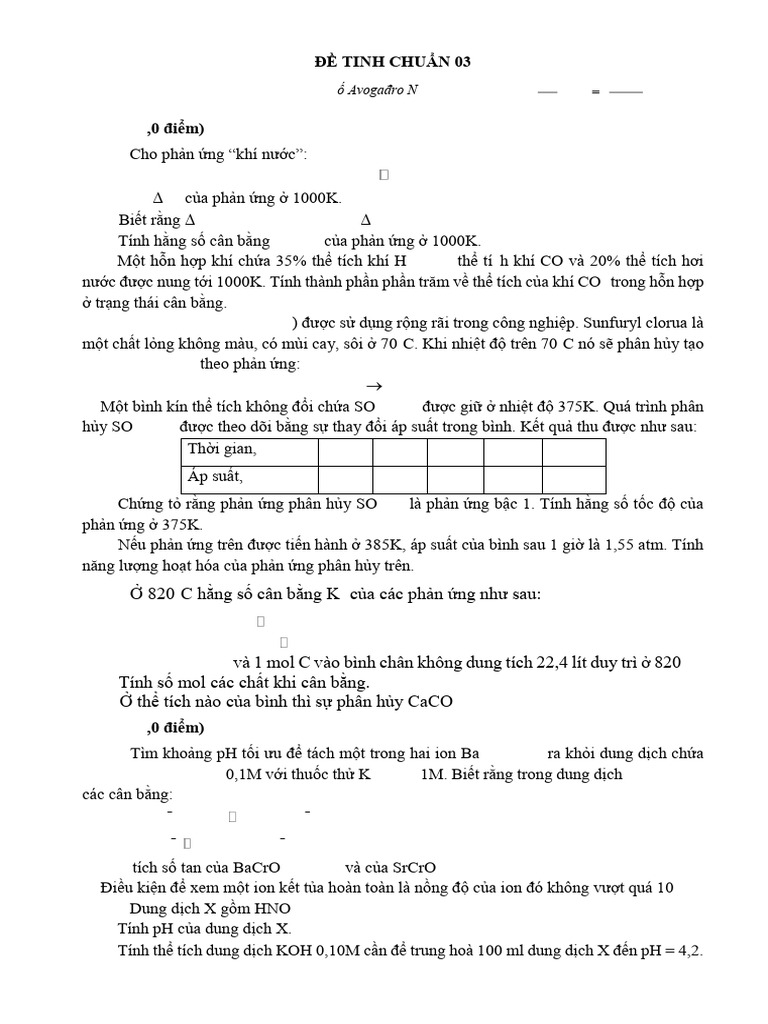 DA - de Tinh Chuan - 03 | PDF