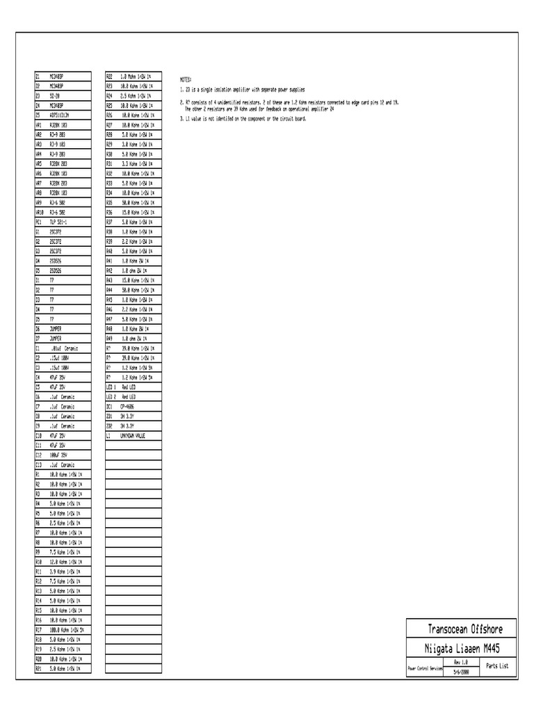 M445 Parts List Rev.1 | PDF