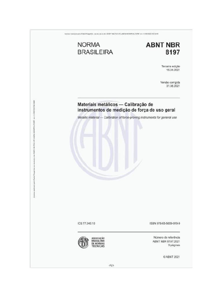 Abnt NBR 8197-2021 | PDF