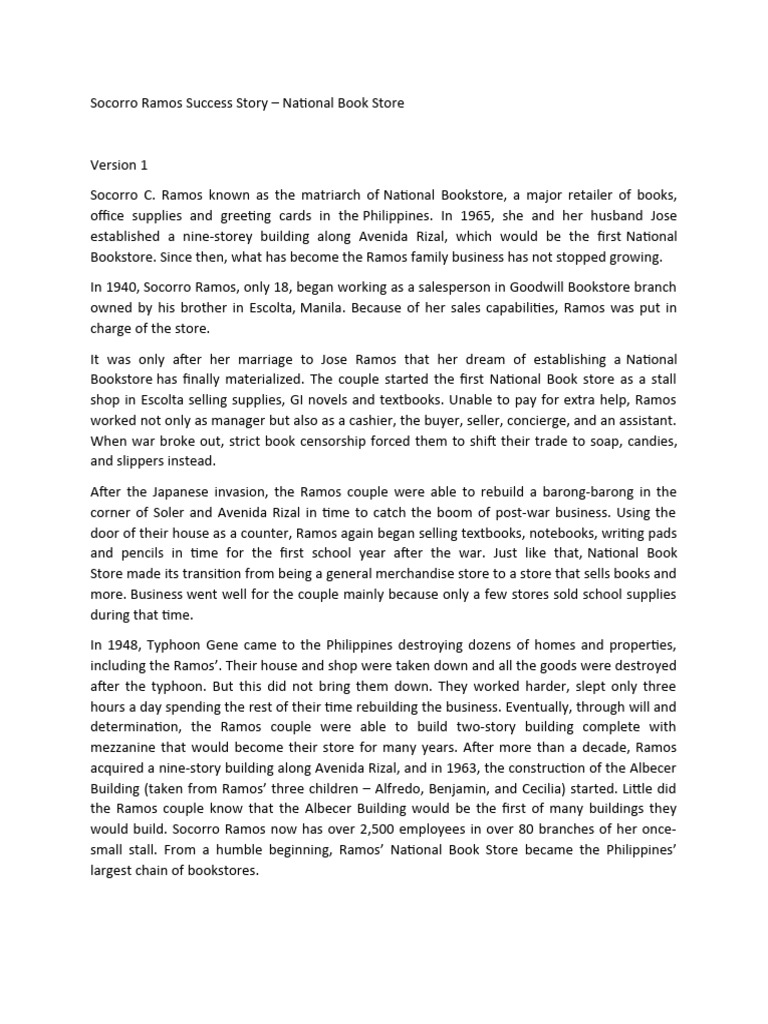 Socorro Ramos: Matriarch of Success | PDF | Social Science