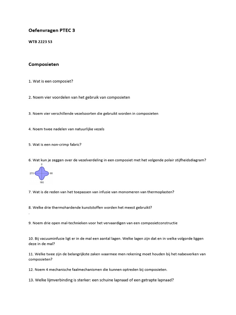 Oefenvragen PTEC 3 | PDF