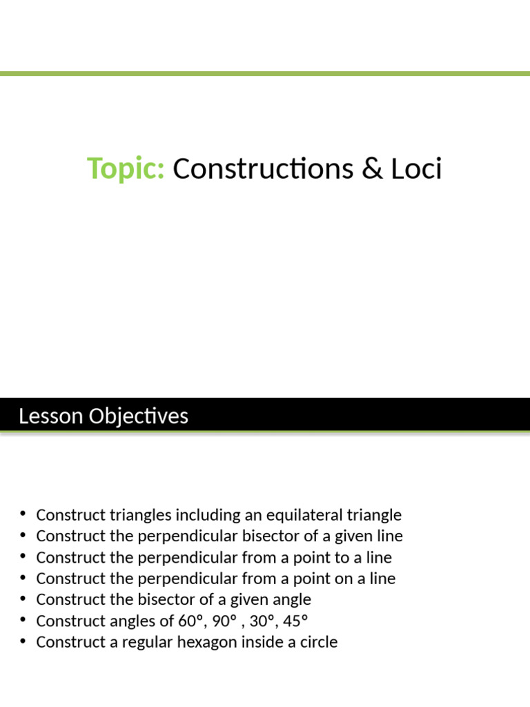 Grade 8constructionloci | PDF | Triangle | Perpendicular