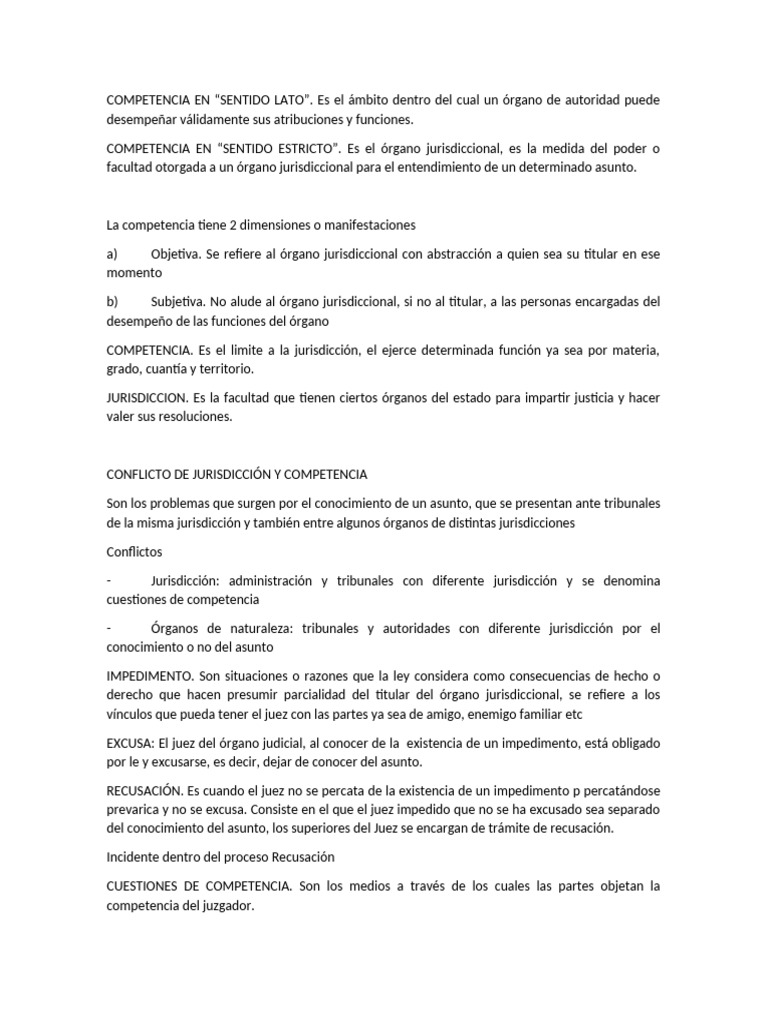 Competencia y Jurisdicción Jurídica | PDF | Jurisdicción | Ley procesal