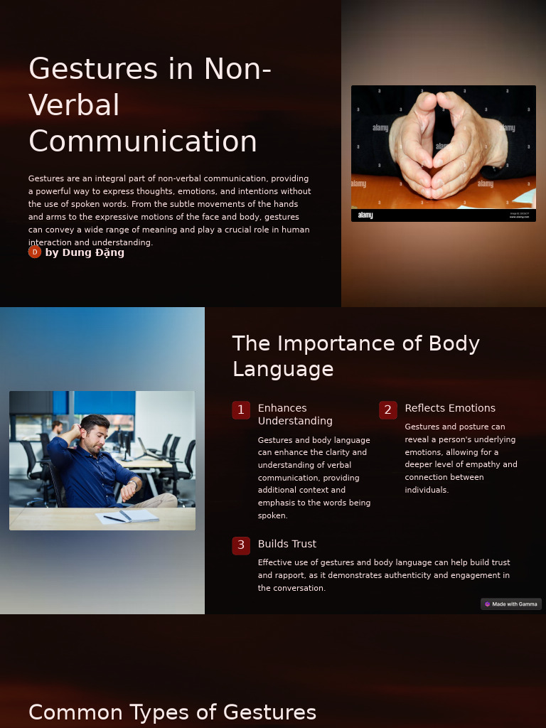 Understanding Gestures in Communication | PDF | Gesture | Nonverbal ...