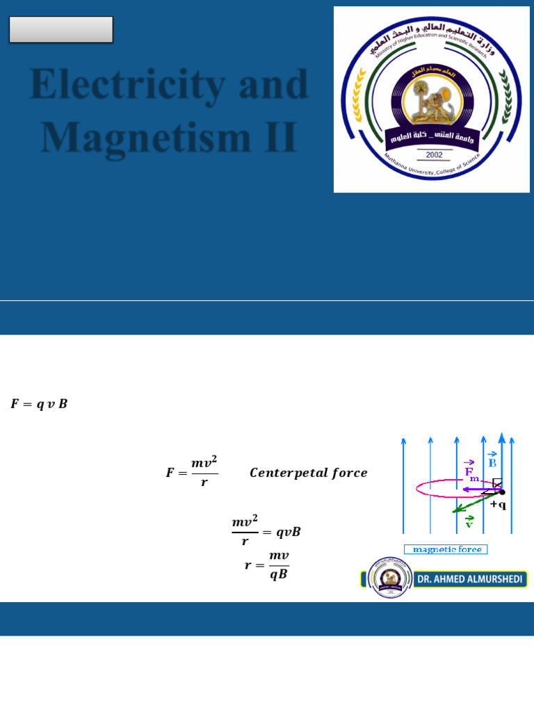 Charged Particle Motion in Magnetic Fields | PDF | Magnetic Field | Torque