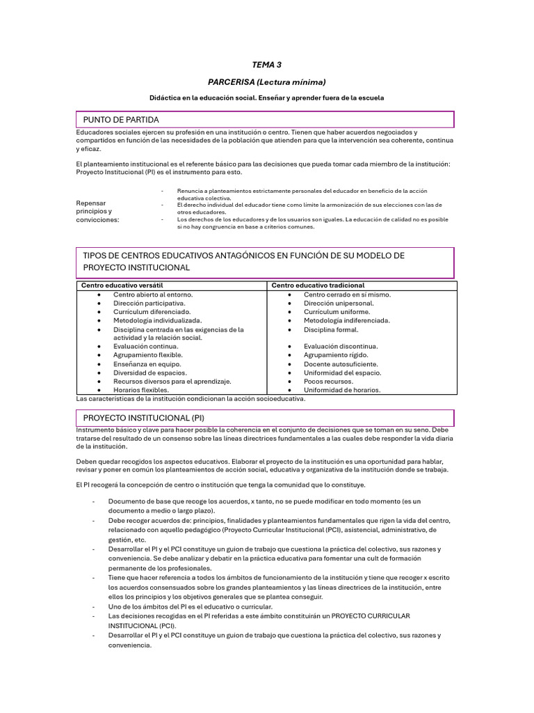 Didáctica en Educación Social | PDF | Plan de estudios | Planificación