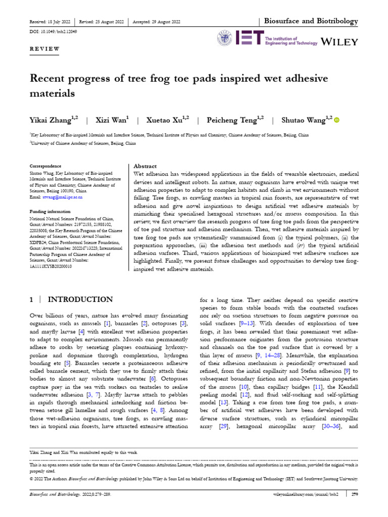 张益锴-Biosurface and Biotribology - 2022 - Zhang - Recent progress of ...