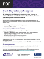 Excipients Labelling Guidelines EU | PDF