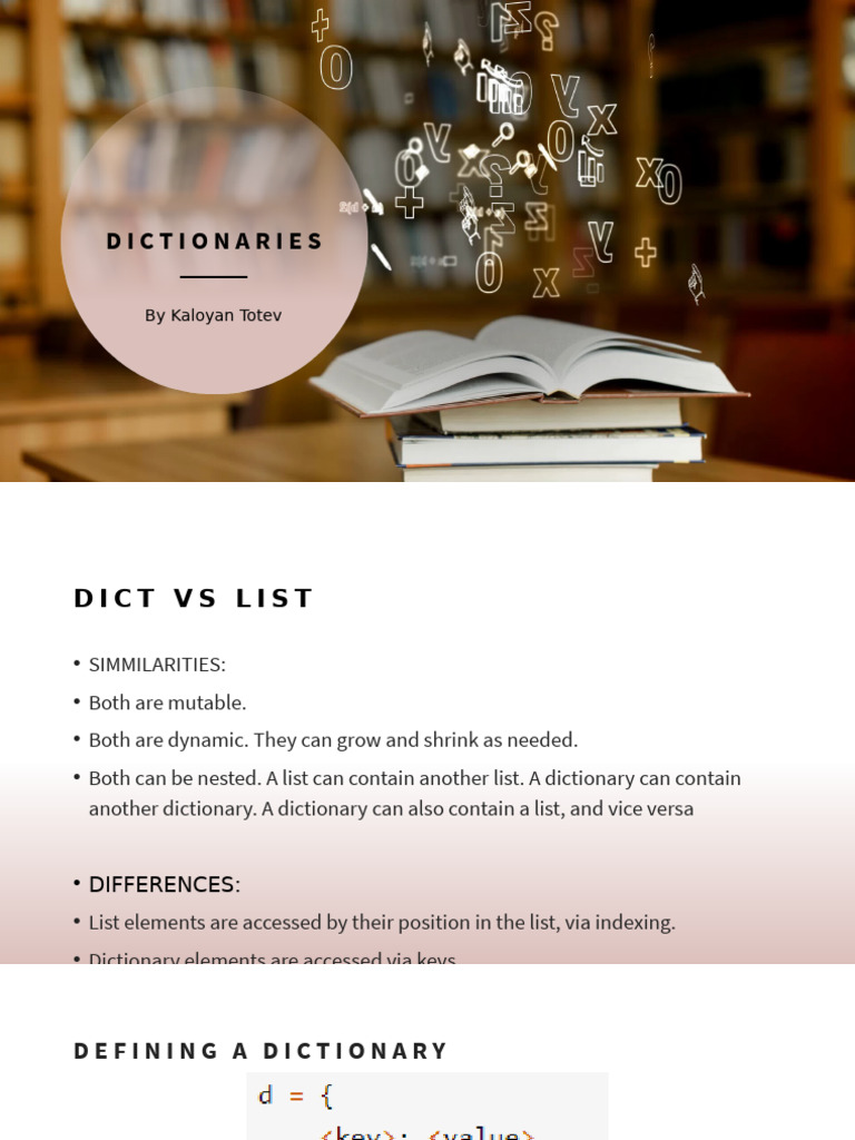 Dictionaries | PDF | Teaching Methods & Materials | Computers