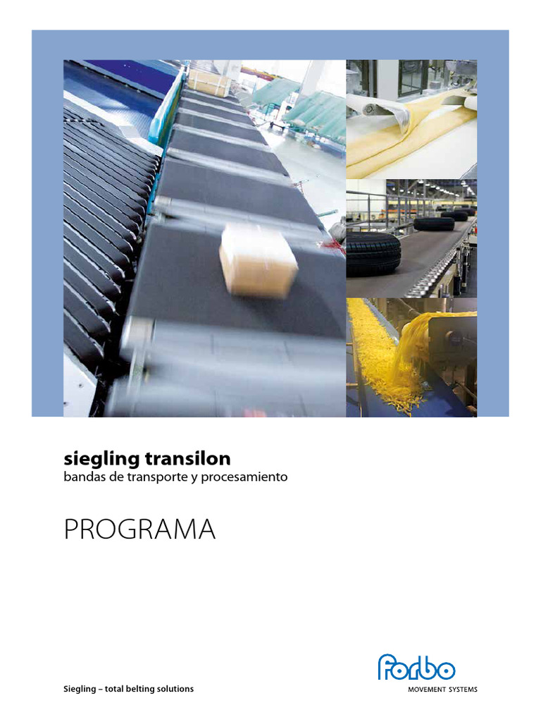 Soluciones de Bandas Siegling Transilon | PDF | Transporte | Ingeniería