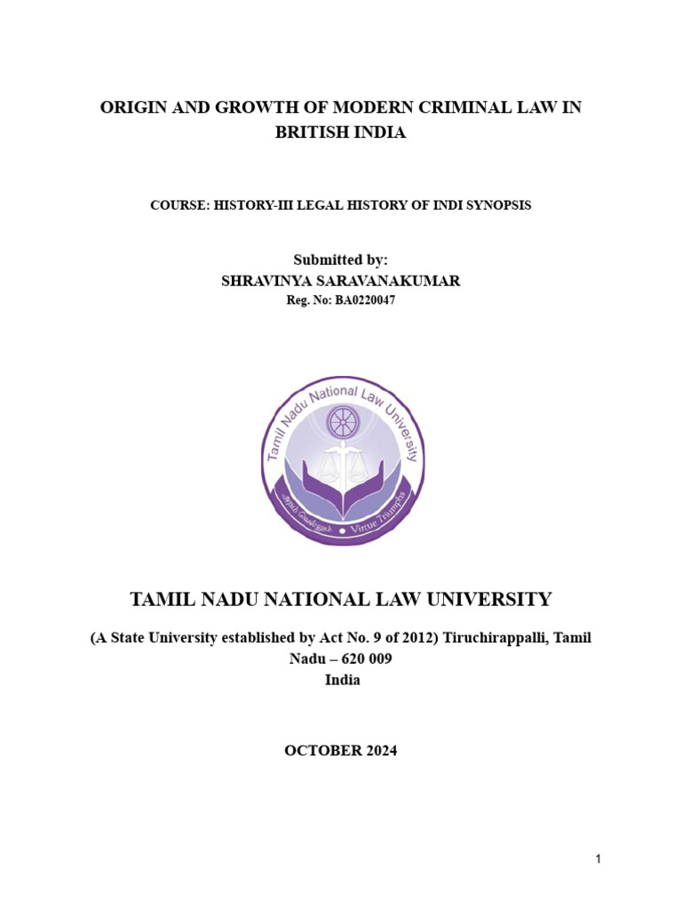 Evolution of Criminal Law in India | PDF | Governance | Crimes