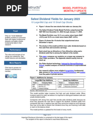 SafestDividendYields_ModelPortfolio_Jan2023