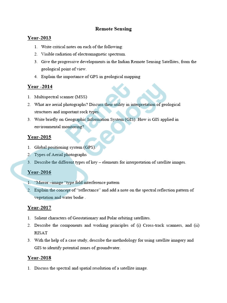 Remote Sensing | PDF