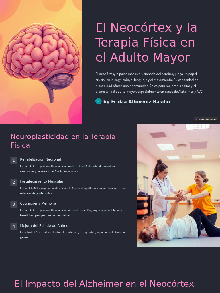 Neocórtex y Terapia Física en Mayores | PDF | Enfermedad de Alzheimer ...
