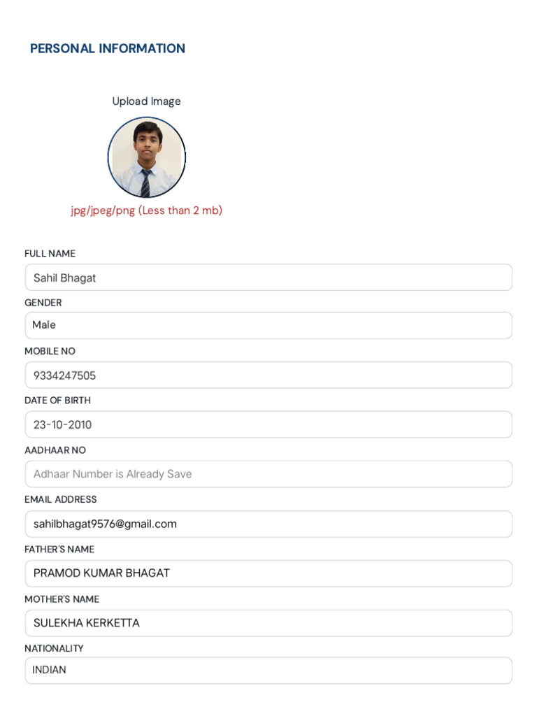 NCC Enrollment and NOK Details | PDF
