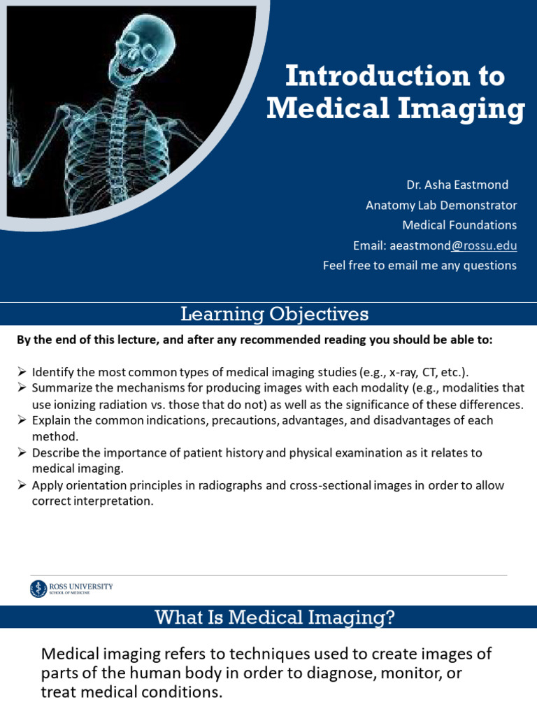 W1 Introduction To Medical Imaging (Eastmond) | PDF | Medical Imaging ...