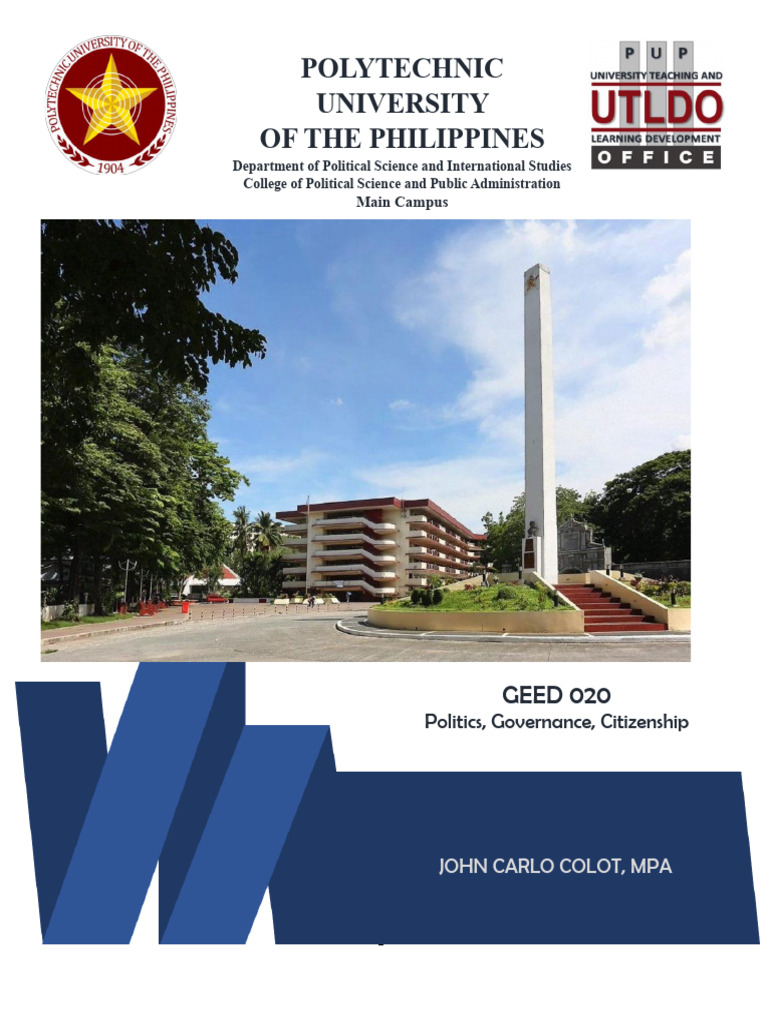 Philippine Politics and Governance Module | PDF | Governance | Science