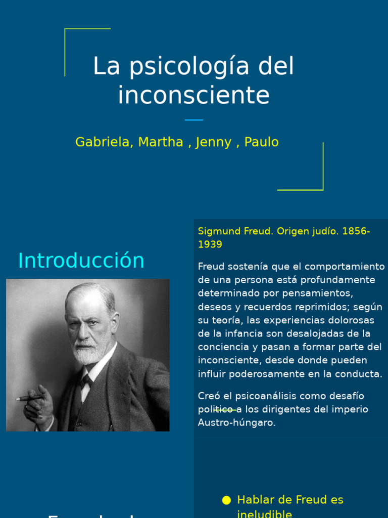 Psicología del Inconsciente según Freud | PDF | Sigmund Freud ...