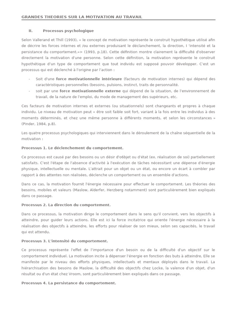 Processus psychologiques de motivation | PDF | Motivation | Motivant