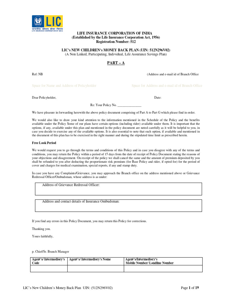 Final-Policy-Doc_-LICs-New-CMB | PDF | Insurance | Life Insurance