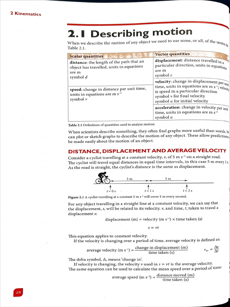 Kinematics AS Level | PDF